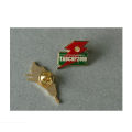 3D moldeado bronce plateado insignia de pin de solapa (GZHY-BADGE-025)